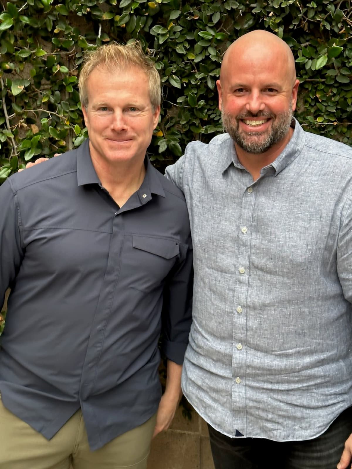 Joe Schurman with a colleague