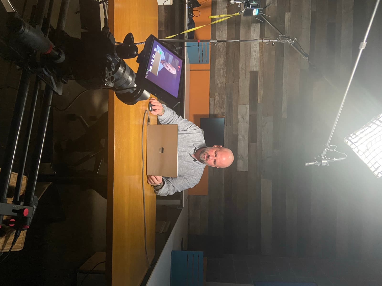 On set, on camera