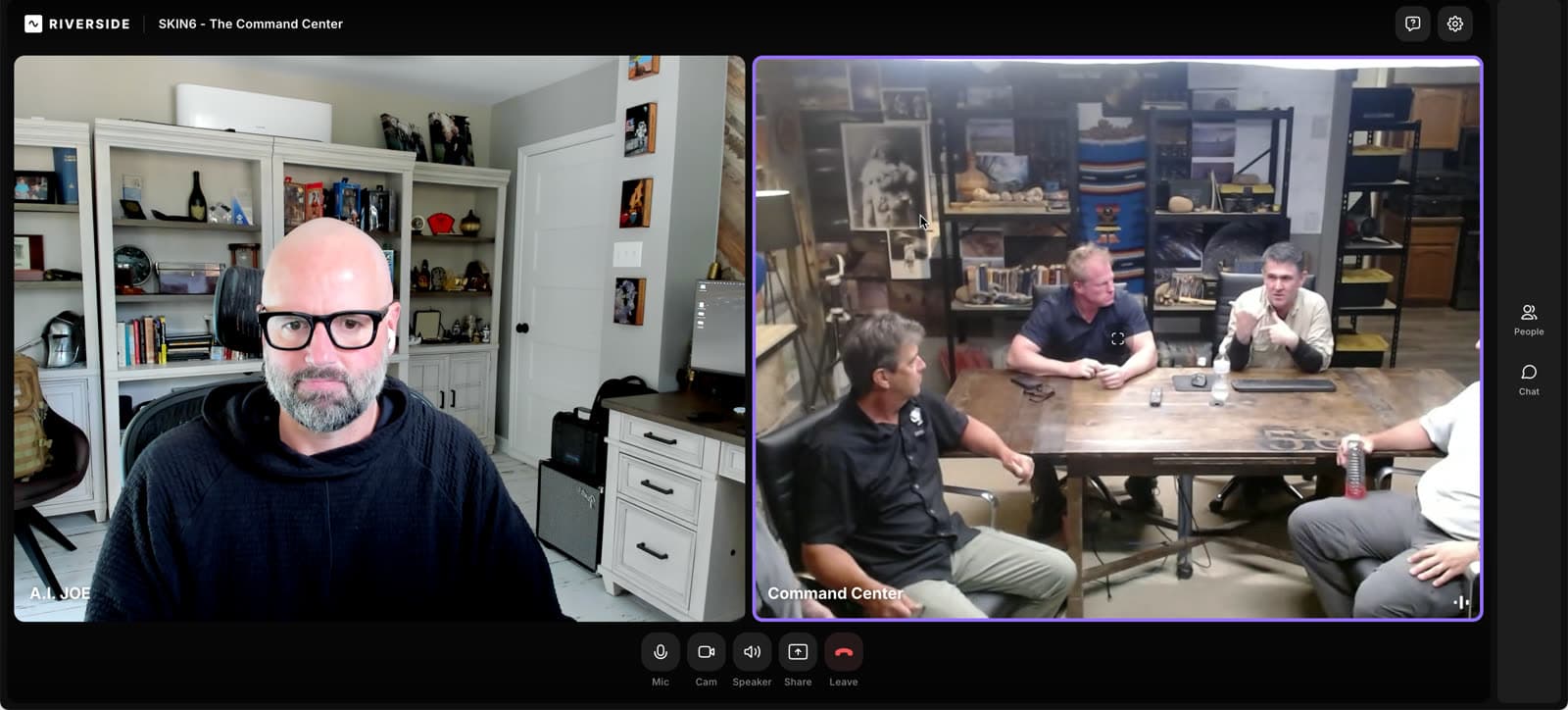 Video call with the Skinwalker Ranch team in the Command Center